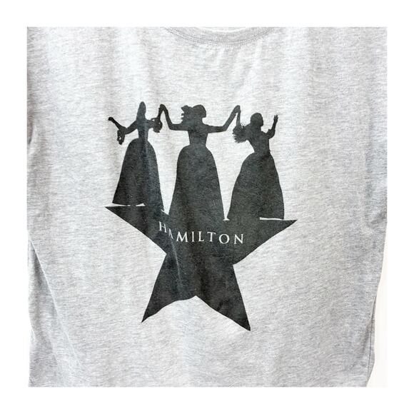 Creative Goods Hamilton Schuyler Sisters Star Tee Size M Women Grey Broadway - Picture 4 of 9